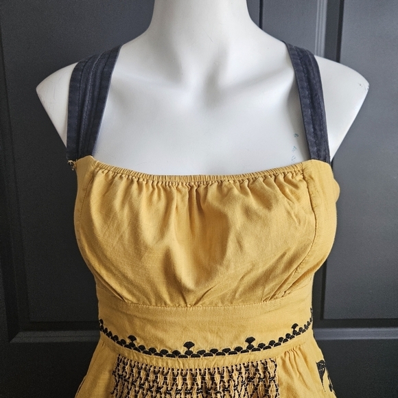 Anthropologie Floreat California Iris Dress 2 Milkmaid Barmaid - Picture 4 of 14